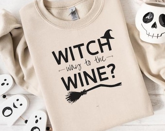 ワインへの魔女の道SVG PNG、面白いハロウィンママシャツSVG、Cricut Silhouette、ワインハロウィンカットファイルデジタルダウンロード