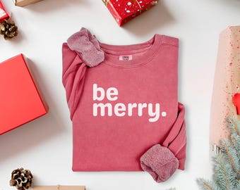 Be Merry Christmas SVG PNG: Holiday Cut File (Digital Download)
