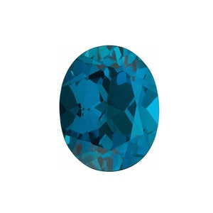 Natural Genuine London Blue Topaz Oval Faceted Loose Stones, December Birthstone, Jewelry Makings, Semi-Precious Gemstones (4x3mm - 14x12mm)