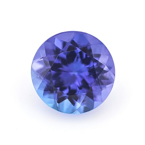 Natural Genuine Tanzanite AAA Round Faceted Loose Stones for Jewelry Makings, December Birthstone, Semi-Precious Gemstones (1.5mm - 6mm)