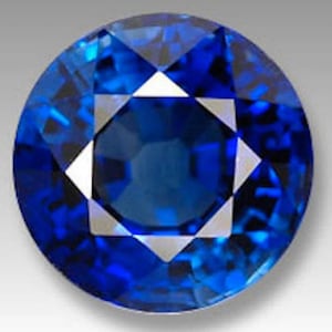 Lab-Created Blue Sapphire Diffusion Round Faceted Loose Gemstones for Luxury Jewelry Makings, Top Quality (7mm - 12mm)