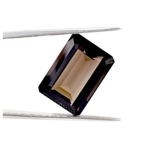 Natural Genuine Smoky Quartz Emerald Faceted AAA Loose Stones, June Birthstone, Jewelry Makings, Semi-Precious Gemstones (5x3mm - 20x15mm)