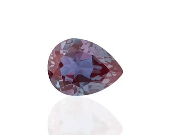 Czochralski Method Alexandrite Loose Gemstones, Lab Created Pulled Alexandrite Pear Faceted for Luxury Jewelry Makings (4x2mm - 12x10mm)