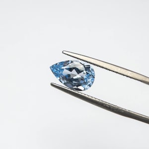 Piedras preciosas sueltas de circonita cúbica, aguamarina, facetadas en forma de pera, tamaño AAA, para joyería de lujo (4 x 3 mm - 18 x 13 mm)