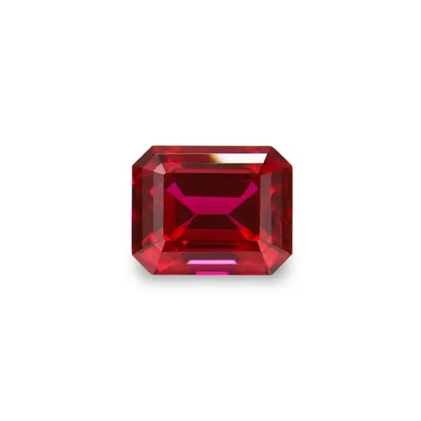 Lab Created Ruby Corundum Pigeon Blood Emerald Faceted AAA Loose Gemstones, Luxury Jewelry Makings, July Birthstones (4x2mm - 18x13mm)