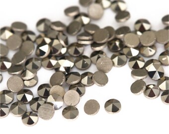 Natürliche Markasit runde Cabochon flache Rückseite lose Edelsteine für DIY Schmuckzubehör (0,8 mm - 2 mm)