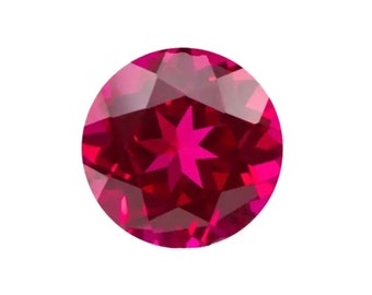 Lab Created Pink Ruby Corundum Round Faceted AAAAA Loose Gemstones, Luxury Jewelry Makings, July Birthstones (1mm - 6mm)