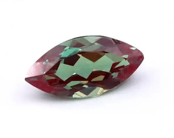 Czochralski Method Alexandrite Loose Gemstones, Lab Created Pulled Alexandrite Marquise Faceted for Luxury Jewelry Makings (4x2mm - 20x10mm)