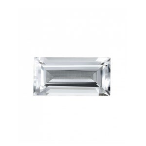 Labbtillverkade vita safirkorundbaguette-fasetterade lösa stenar för lyxiga smycken, septemberfödelsestenar (4 x 2 mm - 18 x 13 mm)