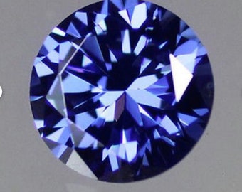 Zircone cubique Tanzanite violet bleu couleur ronde à facettes AAA pierres précieuses en vrac, fabrication de bijoux de luxe CZ (1mm - 15mm)