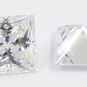 Zirkonia vierkant prinses gefacetteerd witte kleur CZ AA+ losse edelstenen voor luxe sieraden (1,5 x 1,5 mm - 12 x 12 mm)