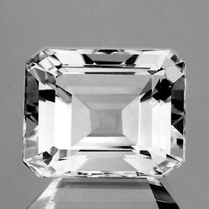 Natural Genuine White Topaz Emerald Faceted Loose Gemstones for Luxury Jewelry Makings April Birthstone Semi-Precious Stones