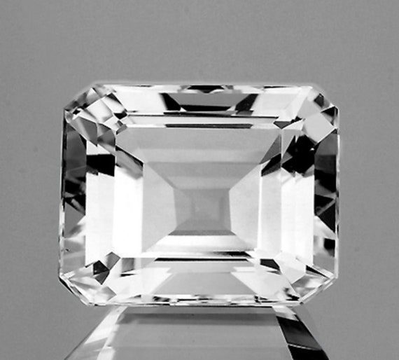 Natural Genuine White Topaz Emerald Faceted AAA Loose Stones, April Birthstone, Jewelry Makings, Semi-Precious Gemstones (5x3mm - 20x15mm)