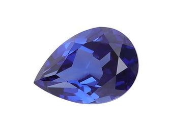 Lab Created Blue Sapphire Corundum Pear Faceted AAA Loose Gemstones for Luxury Jewelry Makings, September Birthstones (4x3mm - 18x13mm)