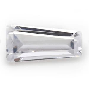 Cubic Zirconia Tapered Baguette Faceted White Color CZ AA+ Loose Gemstones for Luxury Jewelry Makings (1.75x1.5x1mm - 5x3x2mm)