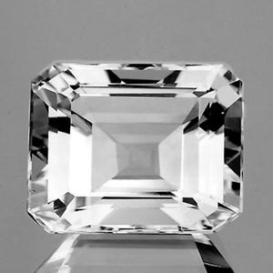 Natural Genuine White Topaz Emerald Faceted AAA Loose Stones, April Birthstone, Jewelry Makings, Semi-Precious Gemstones (5x3mm - 20x15mm) image 2