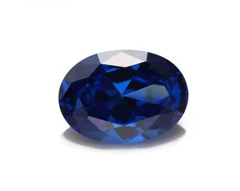 Zirkonia Blauer Saphir Oval Facettierte AAA Edelsteine , CZ Luxus Schmuck Zubehör (4 x 3 mm - 18 x 13 mm)
