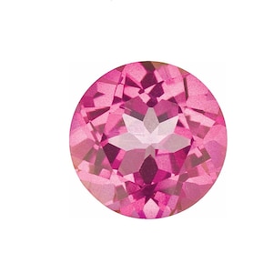 Natural Genuine Pink Topaz Round Faceted Loose Stones, November Birthstone, Jewelry Makings, Semi-Precious Gemstones (2mm - 12mm)