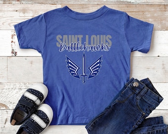Ballon de football pour les jeunes, Battlehawks de Saint-Louis | T-shirt à manches courtes pour jeune | Chemise ENFANT