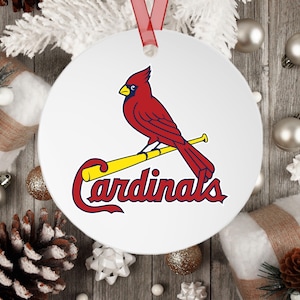 Baseball Metal Ornament, St Louis Cardinals Sports Fan Gift, Holiday Decoration, Christmas Tree Ornament, Team Spirit Decor, Baseball Fan