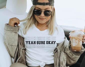 Chemise de concert, vêtements de festival de musique, t-shirt vintage Yeah Sure Okay, cadeau de fan de Kelcea Ballerini, manches courtes en jersey unisexe