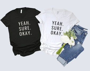 Chemise à col en V - Ouais, bien sûr, d'accord ! Chemise de concert