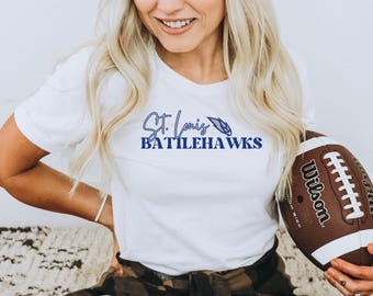 T-shirt St. Louis Battlehawks - T-shirt de sport unisexe, vêtements pour le jour du match, vêtements pour esprit d'équipe, chemise de fan de football, tenue décontractée