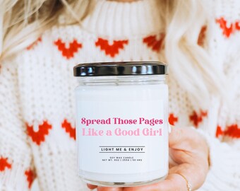 Bougie Spread These Pages, soja 9 oz | Bougie parfumée personnalisée pour amoureux des livres