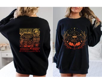 Sweatshirt ras du cou amateur de livres fantastiques, quatrième aile, flamme de fer, tempête d'onyx, cadeau littéraire, vêtements de lecture, pull livre confortable