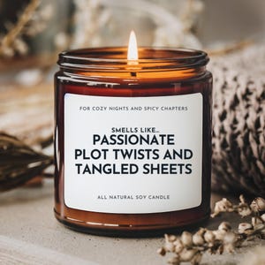 Smells Like Passionate Plot Twists and Tangled Sheets Smut Again Candle | Soy Amber Jar