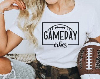 Camisa Gameday Vibes, camiseta de fútbol, camiseta de fútbol, camisa de espíritu escolar