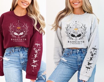 Sweatshirt ras du cou amateur de livres fantastiques, quatrième aile, flamme de fer, tempête d'onyx, cadeau littéraire, vêtements de lecture, pull livre confortable