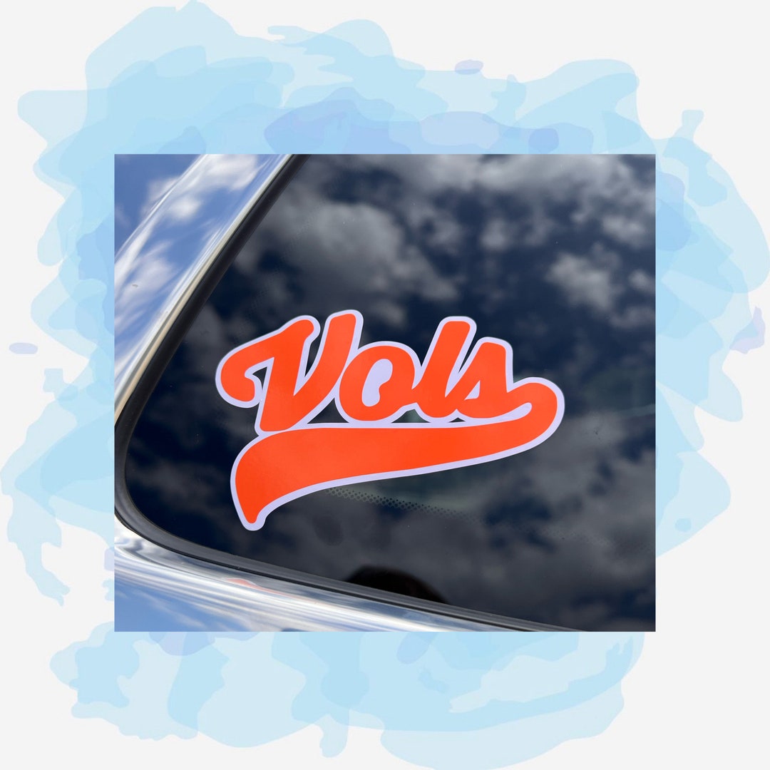 Decal Sticker Tennessee Vols Logo in Cursive 2 Colors - Etsy