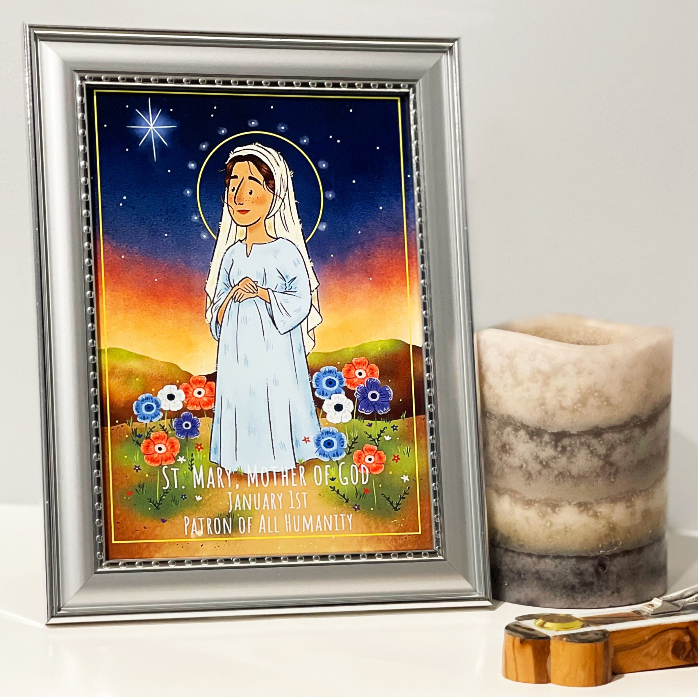 St. Mary, Saint Print, Catholic Saint, Catholic Gift - Etsy