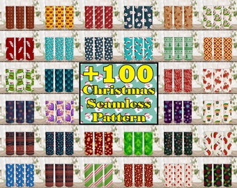 100+ Christmas Tumbler Designs: 20oz Skinny Sublimation PNG (Digital Download)