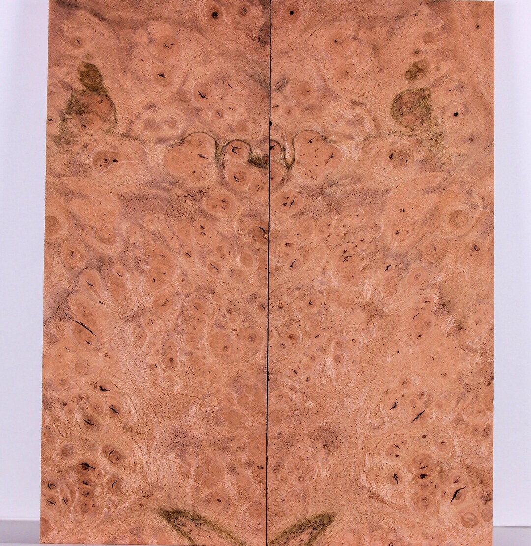 Pimento Burl Wood With Cherry and Mahogany Handmade Knife Etsy