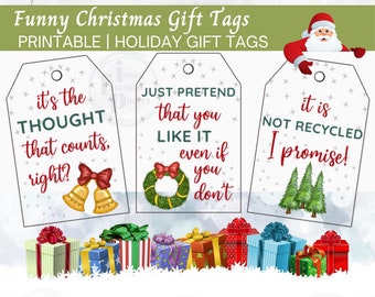 FUNNY CHRISTMAS TAGS | Hilarious Gift tags | Digital Christmas tags