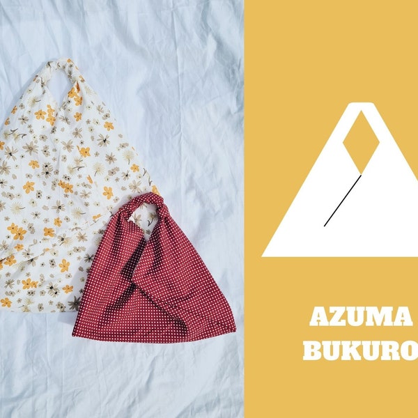 Azuma Bag Sewing Pattern and Tutorial / Japanese Shopping Bag / Fun Easy Sewing Pattern / 2 Sizes - Small & Large / Project Bag / Market Bag