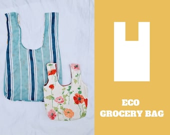Reusable Grocery Bag Sewing Pattern: Eco Cotton Carrier (PDF Pattern)