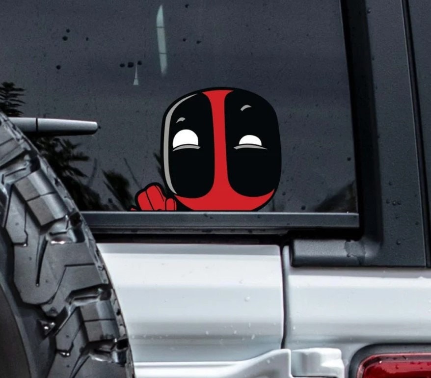 Deadpool 3D Cracked Window Decal  Deadpool car, Window decals, Deadpool