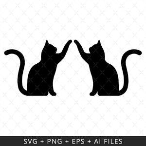 Hy Five Cats SVG Cut File, Hy Five Cats SVG, Hy Five Cats, Hy Five Cats Cut Files, Cameo Cut File, Cricut Cut File, Hy Five Cats Vector