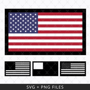 Plantilla digital de bandera de EE. UU., plantilla digital de 3 capas, descarga instantánea, archivos SVG y PNG, plantilla digital ajustable para manualidades.