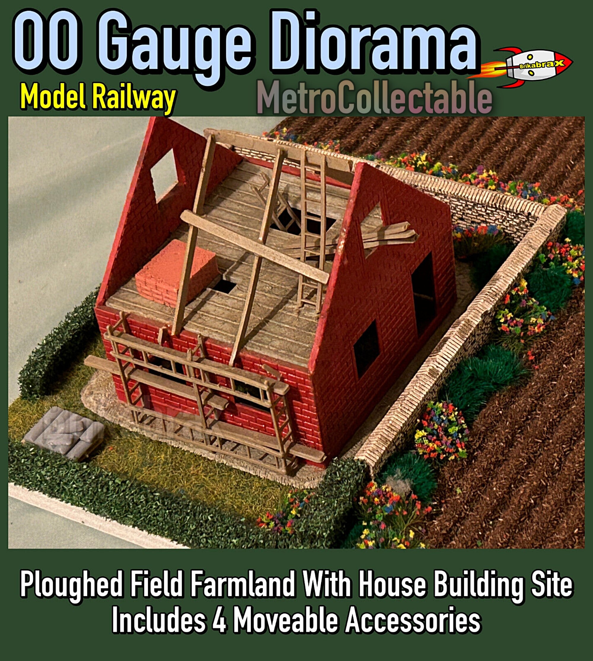 Model Railway 00 Gauge Diorama Ploughed Field Farmland With Etsy