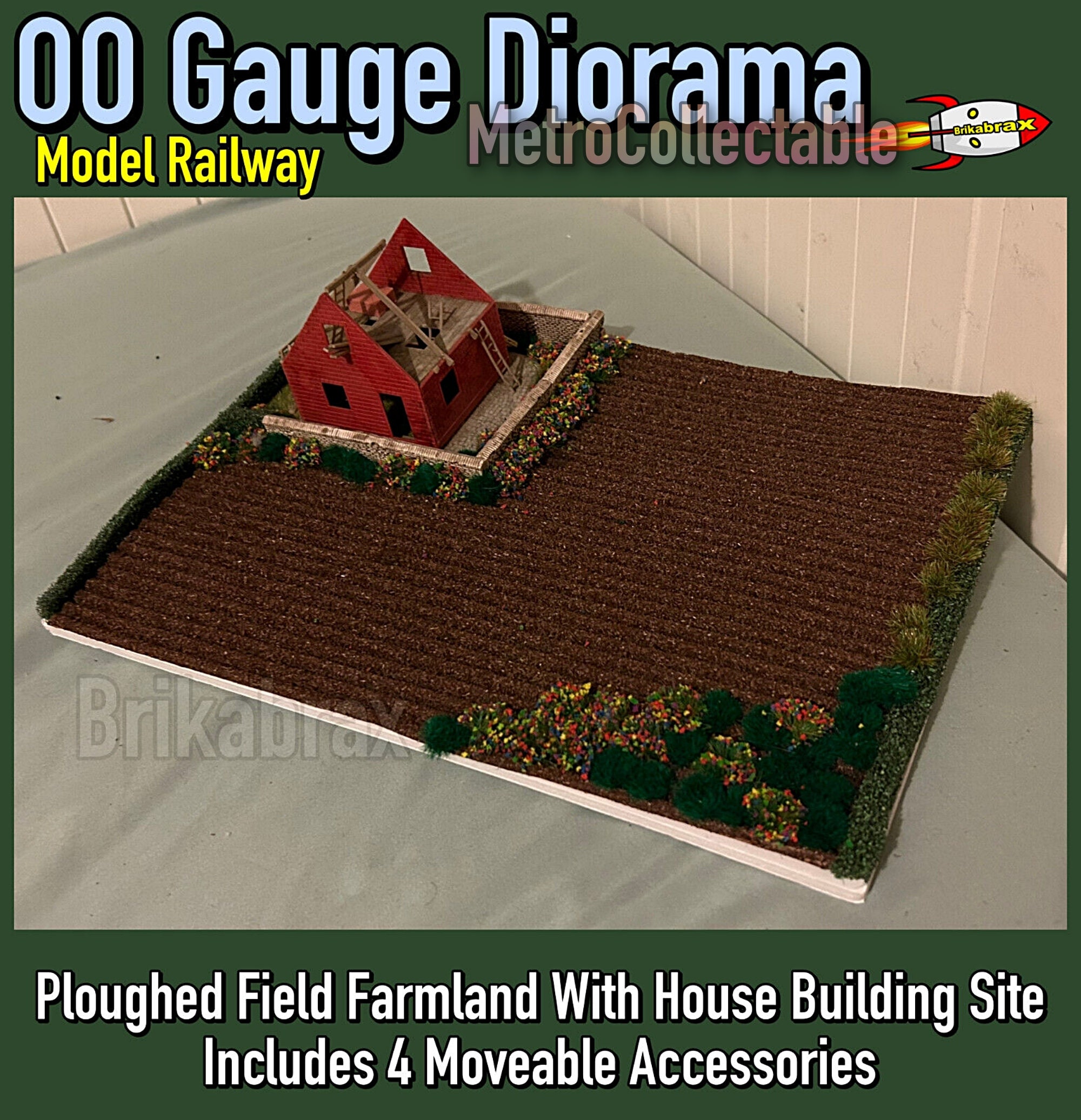 Model Railway 00 Gauge Diorama Ploughed Field Farmland With Etsy