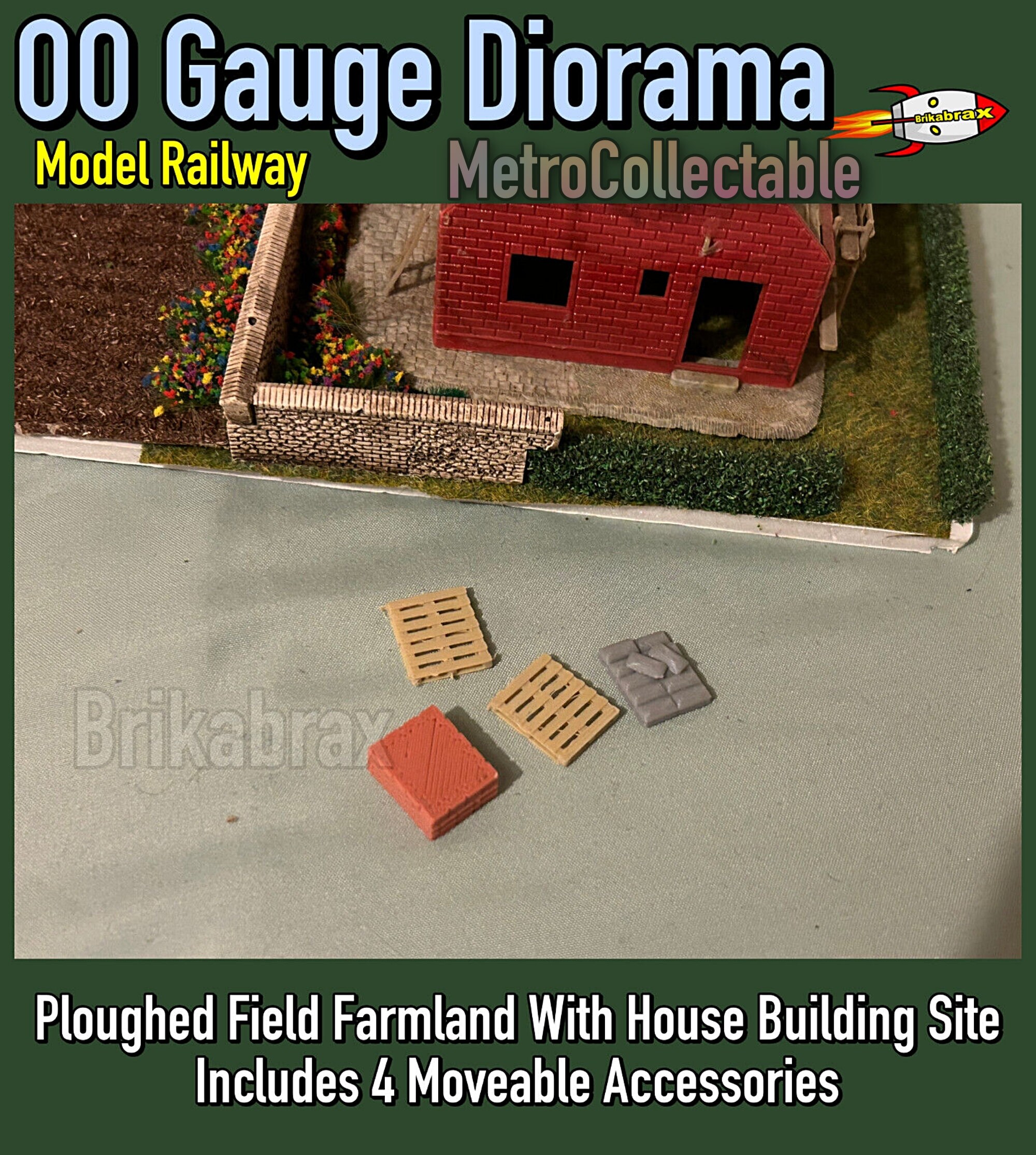Model Railway 00 Gauge Diorama Ploughed Field Farmland With Etsy