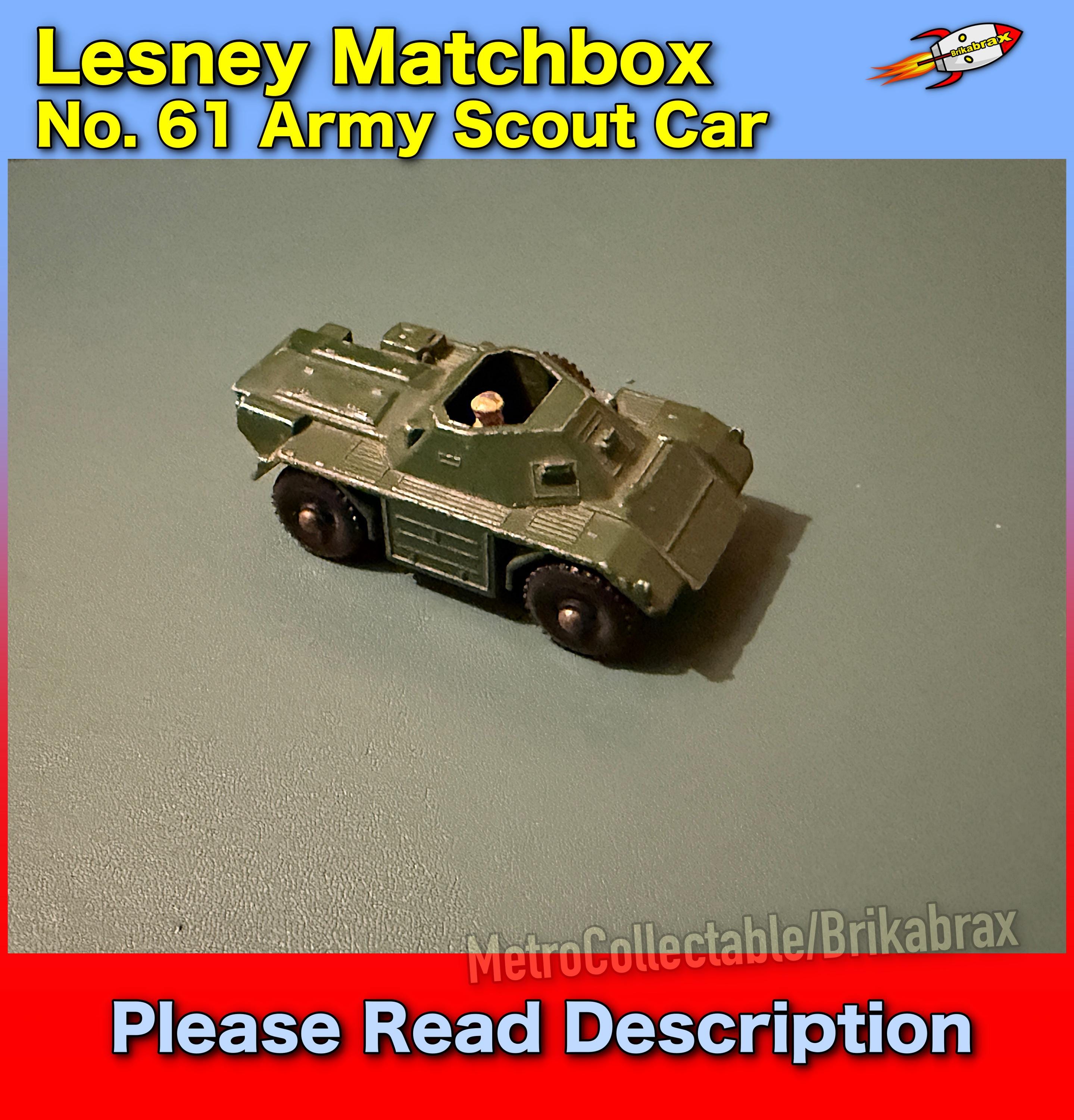 MATCHBOX 　No.61 Army Scout Car Lesney Matchbox No. 61 Army Scout Car (please Read