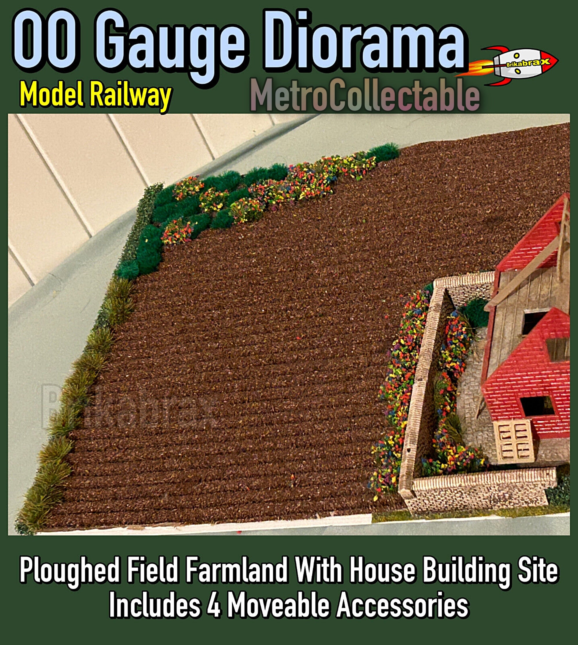 Model Railway 00 Gauge Diorama Ploughed Field Farmland With Etsy