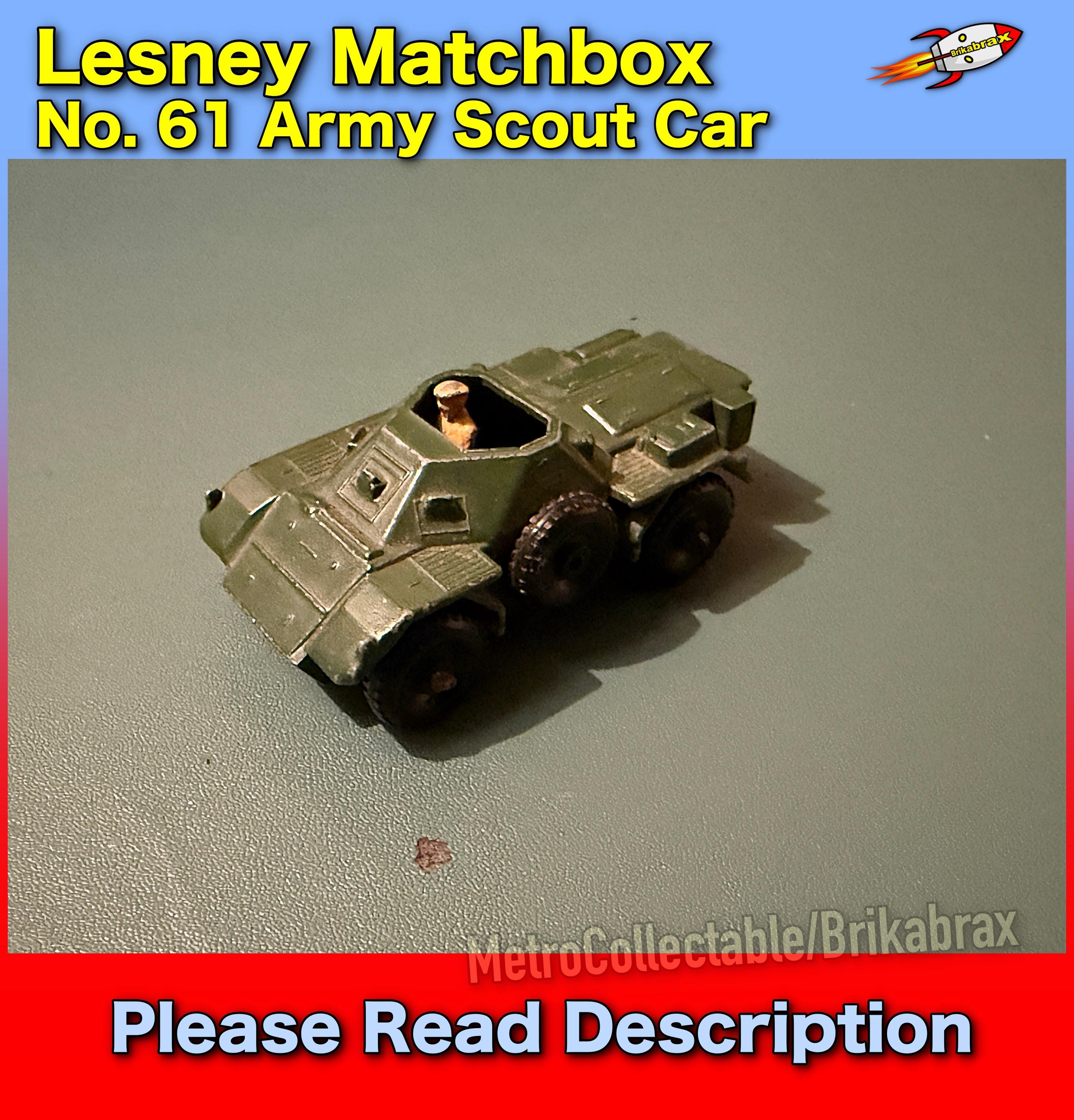 MATCHBOX 　No.61 Army Scout Car Lesney Matchbox No. 61 Army Scout Car (please Read