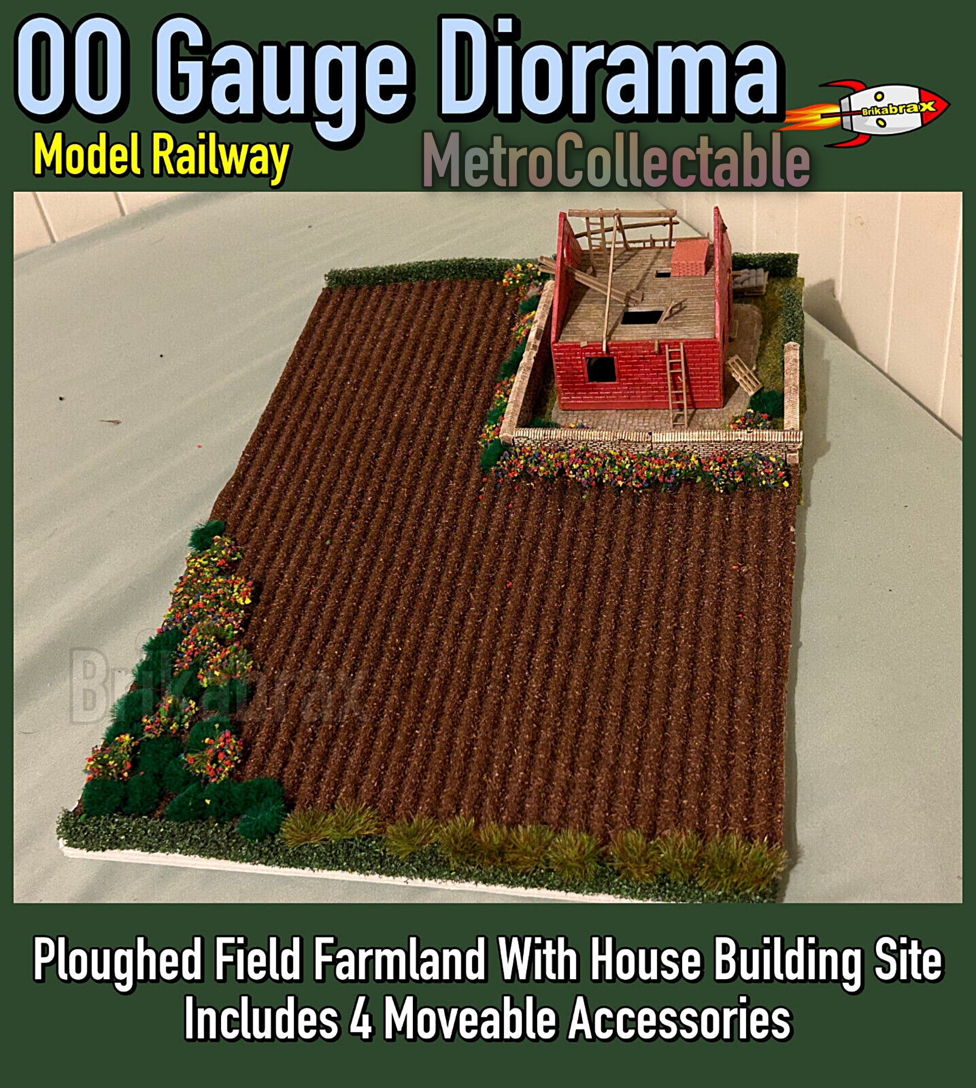 Model Railway 00 Gauge Diorama Ploughed Field Farmland With Etsy