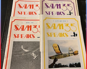 Sam 35 Spreekt Aircraft Magazine 6 x edities Mini Magazines Gemengde bundel 1992, 1997, 1998 +Meer Model Aircraft Magazine (gebruikt)